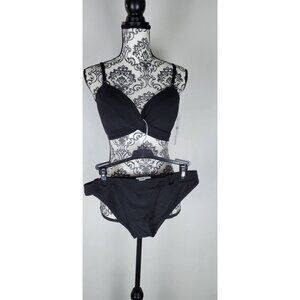 Robin Piccone Aubrey Twist Bikini Set in Black - Medium